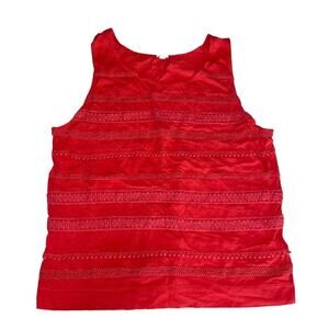 J. Crew Medium Red Sleeveless Top